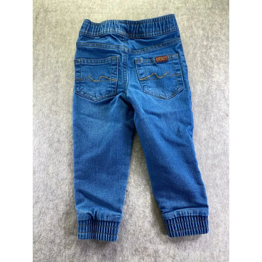 7 For All Mankind Toddler Blue Denim Joggers Size 2T